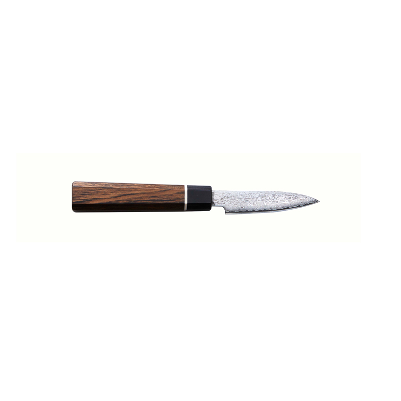 仙蔵 ブラックダマスカス パーリングナイフ80mm | サンクラフトキッチン